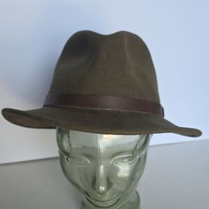 Bailey Olive "Wind River" Traveler Felt Wool, Water Repellent Western Hat Large